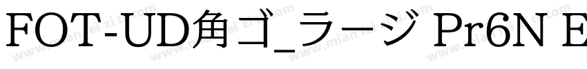 FOT-UD角ゴ_ラージ Pr6N E字体转换